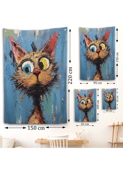 Sevimli Kedi Duvar ÖRTÜSÜ-7852