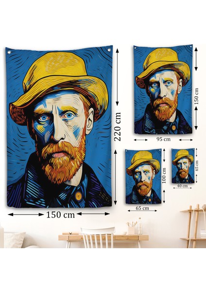 Vincent Van Gogh Portre Duvar ÖRTÜSÜ-7752 fırsatları