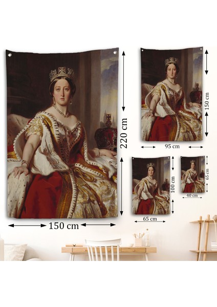 Franz Xaver Winterhalter - Kraliçe Victoria Duvar Örtüsü - Queen VICTORIA-8038 fırsatları