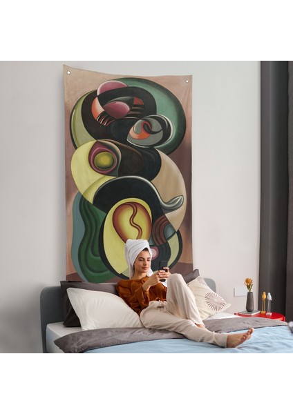 Auguste Herbin - Kompozisyon Hareketi Duvar ÖRTÜSÜ-8099 fiyatları