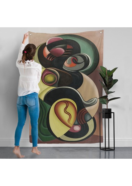 Auguste Herbin - Kompozisyon Hareketi Duvar ÖRTÜSÜ-8099 modelleri