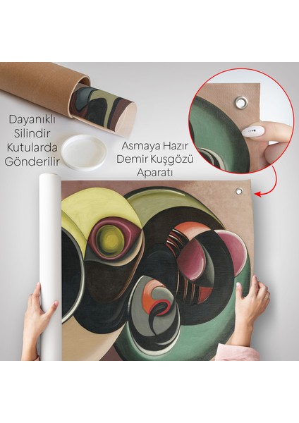 Auguste Herbin - Kompozisyon Hareketi Duvar ÖRTÜSÜ-8099 indirimleri