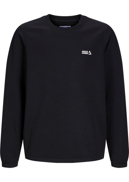 Çocuk Gögüs Logo Baskili Bisiklet Yaka Sweatshirt - Basic