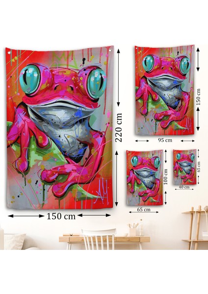 Sevimli Pembe Kurbağa Duvar ÖRTÜSÜ-7838 fırsatları