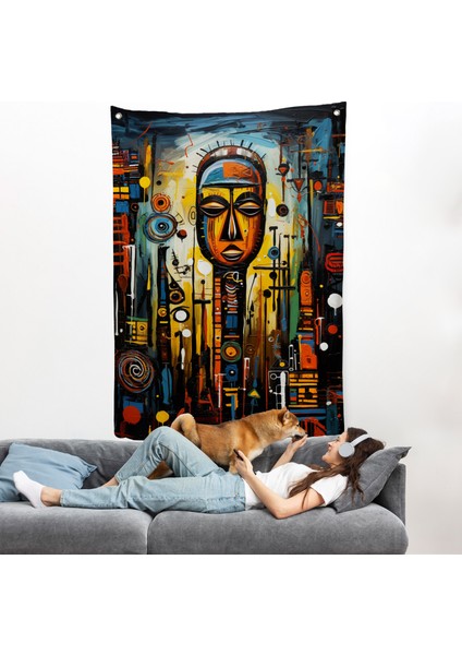 Afrika Motifli Duvar ÖRTÜSÜ-7692