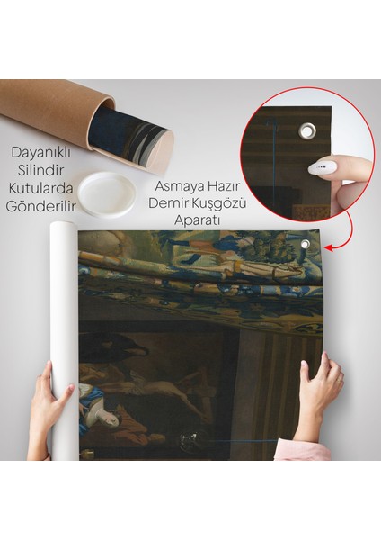 Johannes Vermeer - Katolik Inancının Alegorisi Duvar Örtüsü- Allegory Of The Catholic FAITH-8057 indirimleri