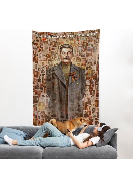 Joseph Stalin Rusya ve Sovyetler Birliği Sscb Duvar ÖRTÜSÜ-7731