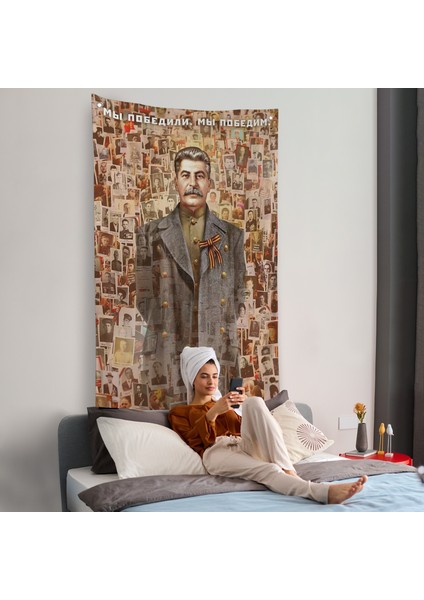 Joseph Stalin Rusya ve Sovyetler Birliği Sscb Duvar ÖRTÜSÜ-7731