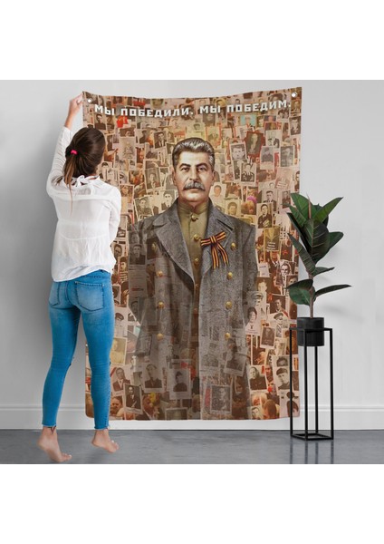 Joseph Stalin Rusya ve Sovyetler Birliği Sscb Duvar ÖRTÜSÜ-7731