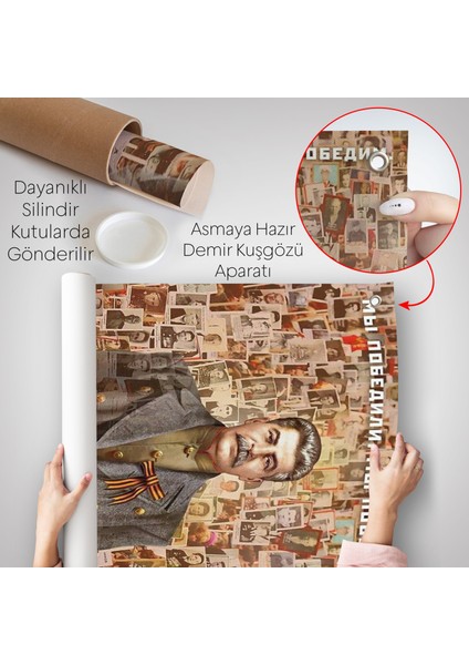 Joseph Stalin Rusya ve Sovyetler Birliği Sscb Duvar ÖRTÜSÜ-7731