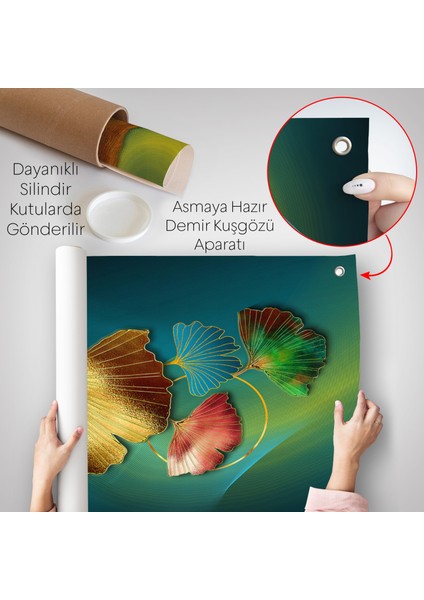 Renkli Altın Detaylı Duvar ÖRTÜSÜ-7988