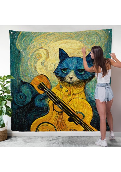 Kedi Doku Duvar ÖRTÜSÜ-8357