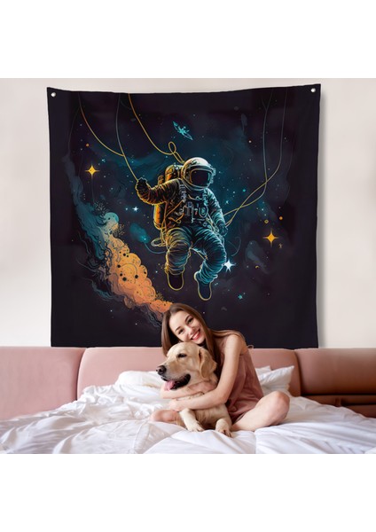 Uzayda Sallanan Astronot Duvar ÖRTÜSÜ-8312