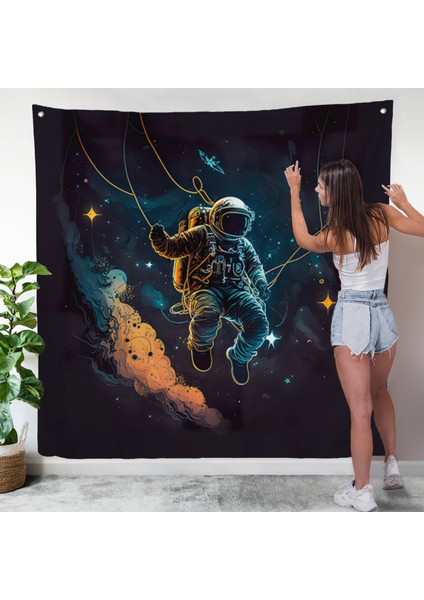 Uzayda Sallanan Astronot Duvar ÖRTÜSÜ-8312
