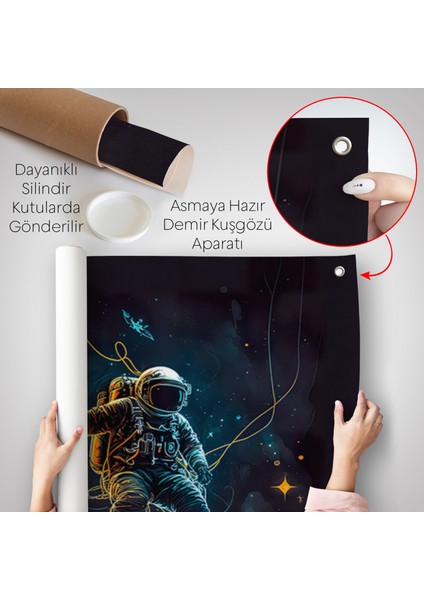 Uzayda Sallanan Astronot Duvar ÖRTÜSÜ-8312