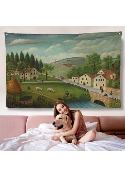Rousseau - Bebek Arabaları Pastoral Duvar ÖRTÜSÜ-7108