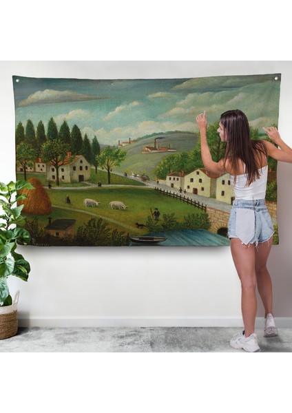 Rousseau - Bebek Arabaları Pastoral Duvar ÖRTÜSÜ-7108
