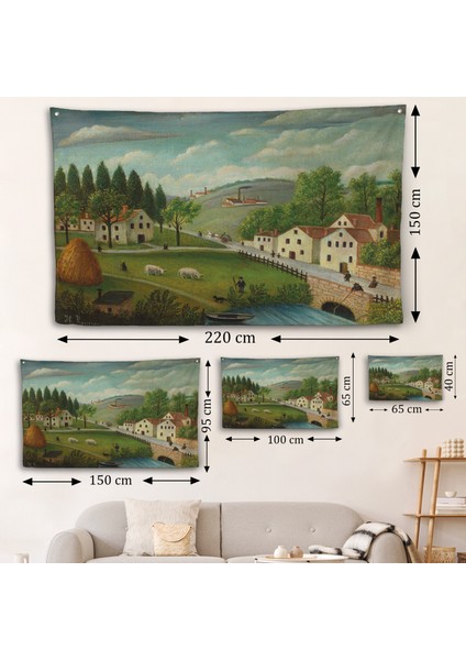 Rousseau - Bebek Arabaları Pastoral Duvar ÖRTÜSÜ-7108