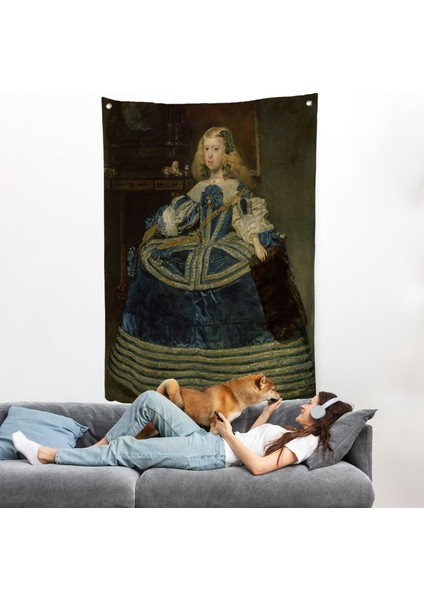 Diego Velázquez - Infanta Margarita'nın Portre Duvar ÖRTÜSÜ-7333