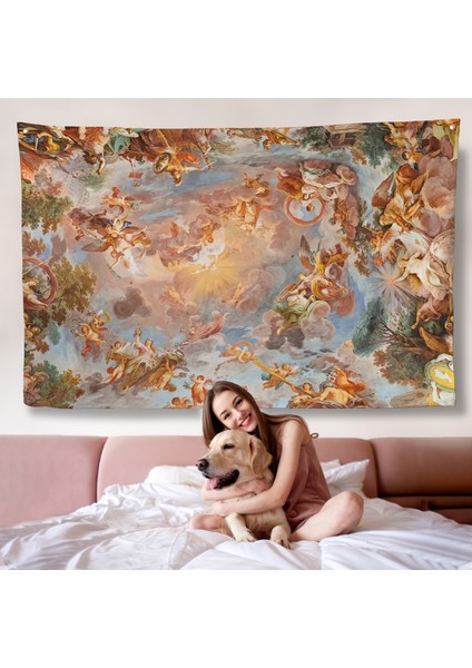 Roma Italya Villa Borghese'nin Galleria Borghese Fresk Duvar ÖRTÜSÜ-7272