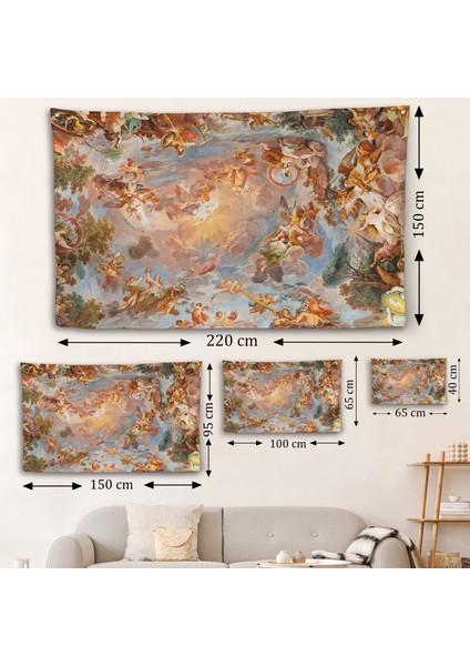 Roma Italya Villa Borghese'nin Galleria Borghese Fresk Duvar ÖRTÜSÜ-7272 fırsatları