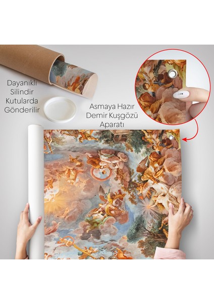 Roma Italya Villa Borghese'nin Galleria Borghese Fresk Duvar ÖRTÜSÜ-7272 indirimleri