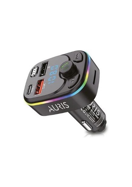 C8 Fm Verici Transmitter 2 USB + Type-C Giriş