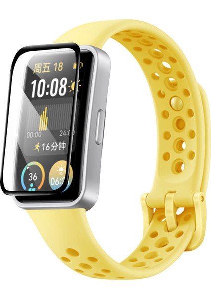 Huawei Band 9 Ile Uyumlu Ekran Koruyucu Polymer Temperli Nano 0.5 mm Watch Ekran Koruyucu