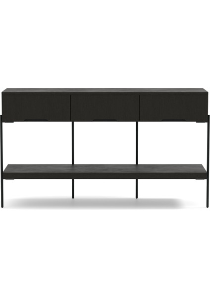 Harmonia Konsol Ahşap Çekmece ve Raf Metal Ayak