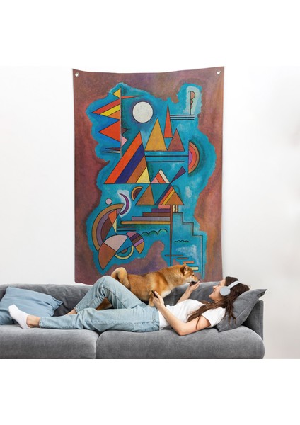 Wassily Kandinsky - Ayakta Duran Duvar Örtüsü - STANDING-7498