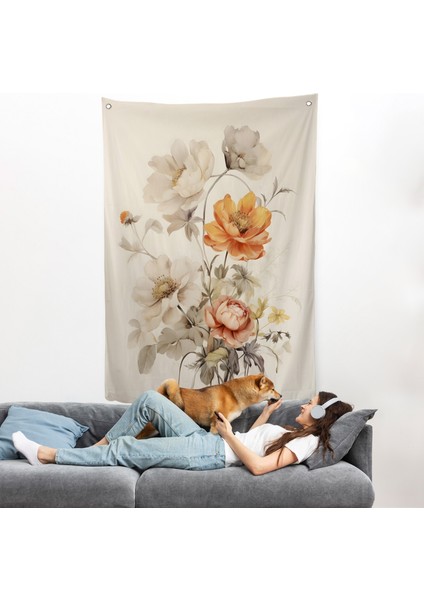 Soft Çiçekler Duvar ÖRTÜSÜ-8035