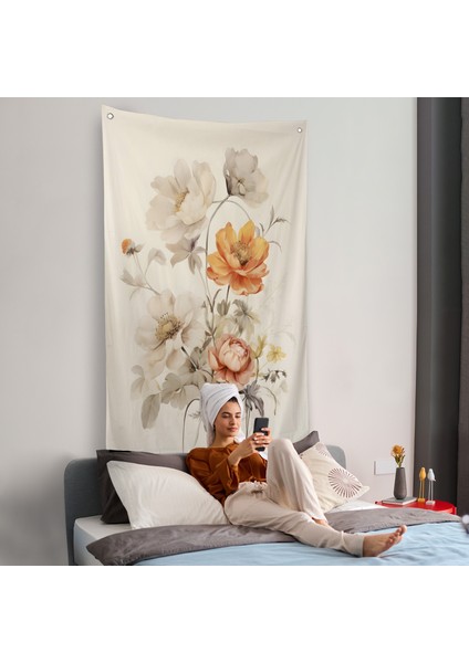 Soft Çiçekler Duvar ÖRTÜSÜ-8035
