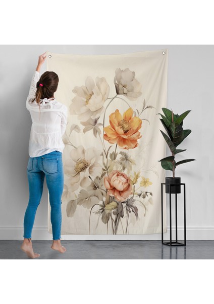 Soft Çiçekler Duvar ÖRTÜSÜ-8035