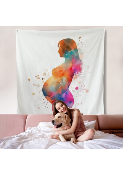 Hamile Kadın Duvar Örtüsü - Kadın Doğum Hastane Doktor HEDIYESI-8321