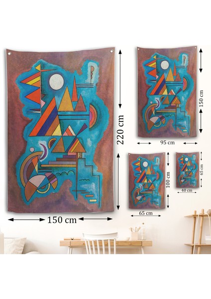 Wassily Kandinsky - Ayakta Duran Duvar Örtüsü - STANDING-7498 fırsatları