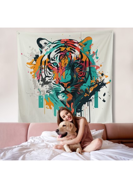 Renkli Kaplan Duvar ÖRTÜSÜ-8330