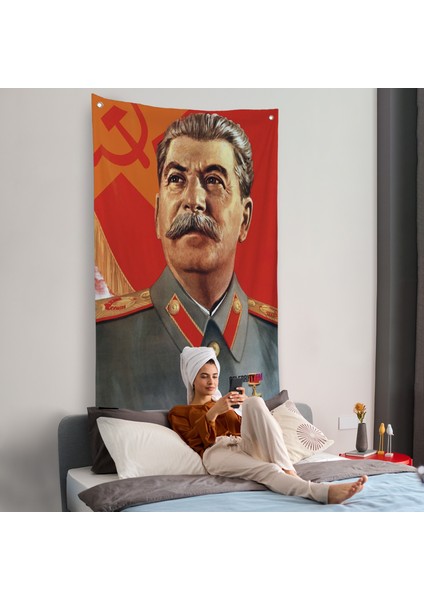 Joseph Stalin Rusya ve Sovyetler Birliği Sscb Duvar ÖRTÜSÜ-7683