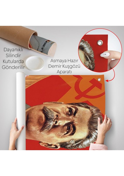 Joseph Stalin Rusya ve Sovyetler Birliği Sscb Duvar ÖRTÜSÜ-7683