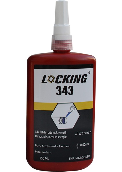 Lockıng 343 250ML Sızdırmazlık Elemanı - Sıvı Teflon