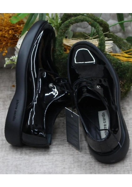 Pierre Cardin PCE-70914 Wedding Erkek Yüksek Taban Siyah Rugan Klasik Ayakkabı