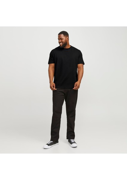 Büyük Beden Düz Bisiklet Yaka T-Shirt - Bradley
