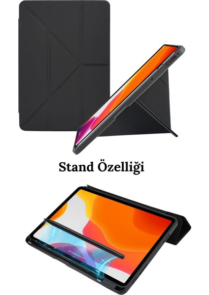 Galaxy Tab S6 Lite P620 2024 Wifi Uyumlu Trifolding Akıllı Uyku Modlu Silikon Tablet Kılıfı