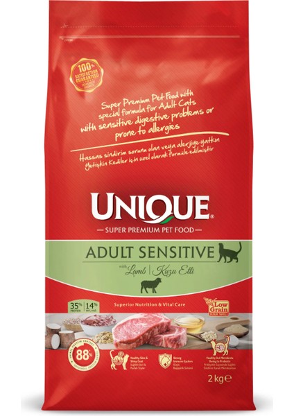 Sensitive (Hassas) Yetişkin Kedi Maması Kuzu Etli 2 kg