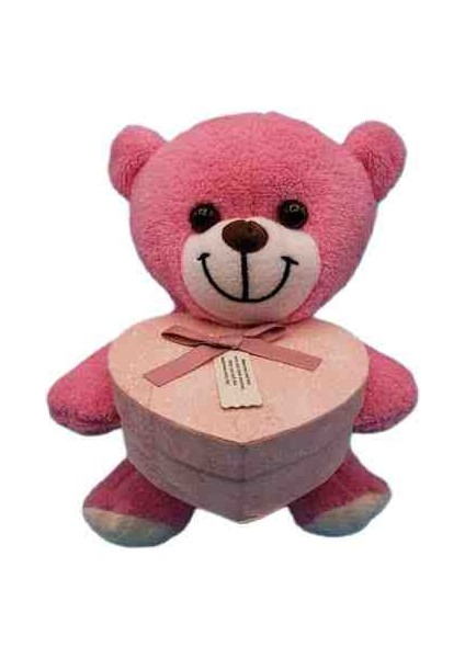 Kalp Kutu Peluş Ayıcık Tatlı Şirin Romantik Aşk Paketi Sürpriz Yumoş Sevgi Kutusu Özel Gün Hediyesi