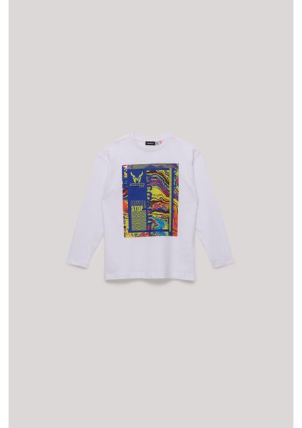 Bg Store Erkek Çocuk Beyaz T-Shirt