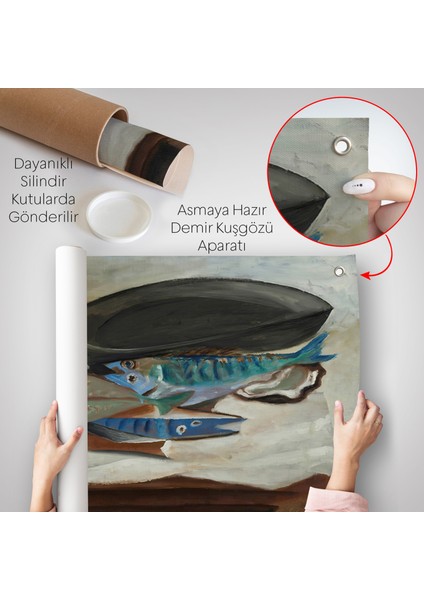 Picasso-Balık ve Kızartma Tavası Duvar ÖRTÜSÜ-7102 indirimleri