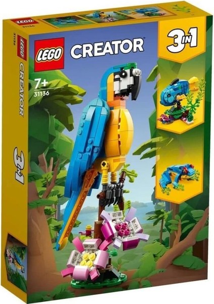 31136 LEGO Creator 3in1 - Egzotik Papağan 253 Parça +7 Yaş