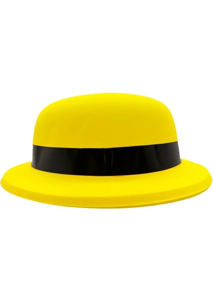 Neon Partisi Sarı Renk Melon Plastik Parti Şapkası