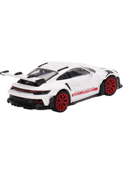 Mini Gt 1/64 Porsche 911 (992) Gt3 Rs White With Pyro Red Accent Package