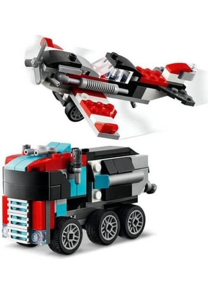 31146 Lego® Creator 3 Ü1 Arada Helikopterli Açık Kasa Kamyon 270 Parça +7 Yaş modelleri